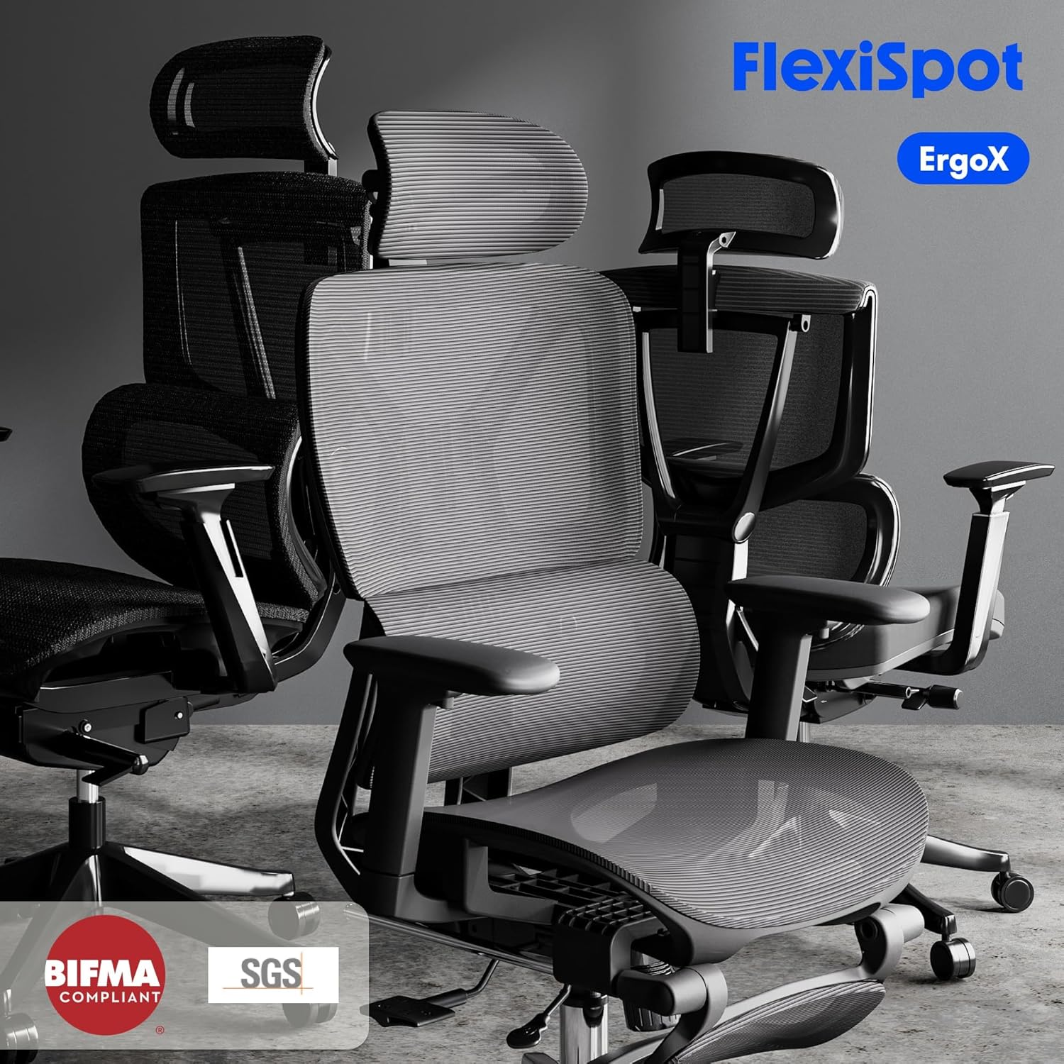Ergonomische Bureaustoel -  Office Chair - Gamestoel - Volwassenen - Zwart - FLEXISPOT