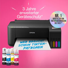 Epson EcoTank ET-1810 A4 Wi-Fi-inkttankprinter, met een meegeleverde voorraad inkt tot 3 jaar