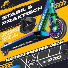 Stuntstep - Voor kinderen en volwassenen - Vouwbaar - Regenboog - RE:SPORT