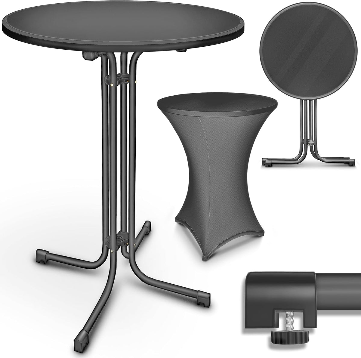 Statafel - Bartafel - Partytafel - 70 cm - Antraciet - Tillvex®