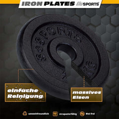 Halterschijven - Halter gewichten - 30 mm - 2x2.5 kg - Gietijzer - ScSPORTS®