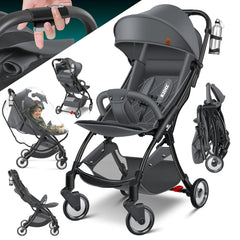 KIDIZ® Kinderwagen - Wandelwagen - Kinderbuggy - Antraciet
