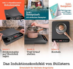 Inductie Kookplaat vrijstaand - Elektrische kookplaat - 2100W - Zwart - Stillstern