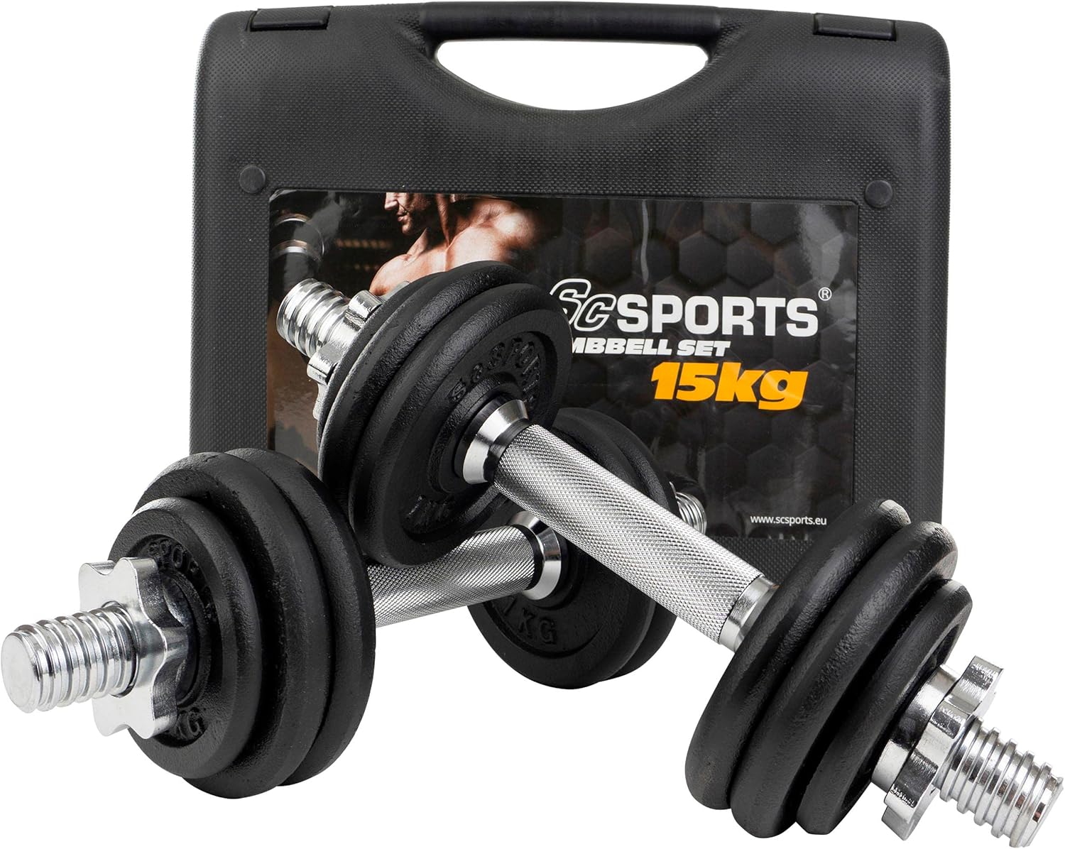 Halterschijven - Halterset- 30 mm - Gietijzer - 15 kg - ScSPORTS®