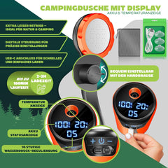 KESSER® Campingdouche - Tuindouche - Mobiele douche - Oranje