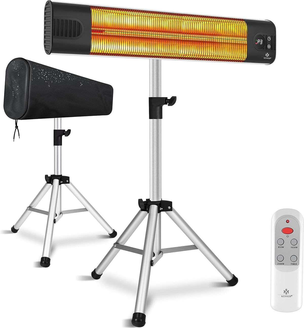 Infrarood Verwarming - Terrasverwarmer - Elektrische Heater - Zwart - KESSER®