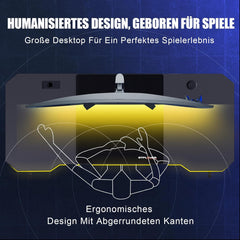 Gaming bureau - Gaming desk - Gaming tafel - 120x60 cm - Zwart - GTPLAYER