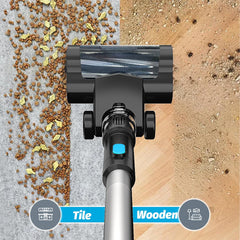 Draadloze stofzuiger, lichtgewicht, rechtopstaand, compatibel met MakIta 18V-accu's, 3 zuigstanden, 375W 45Kpa, met flexibele 180° draaibare draadloze stofzuiger voor hardhouten vloeren (zonder accu)