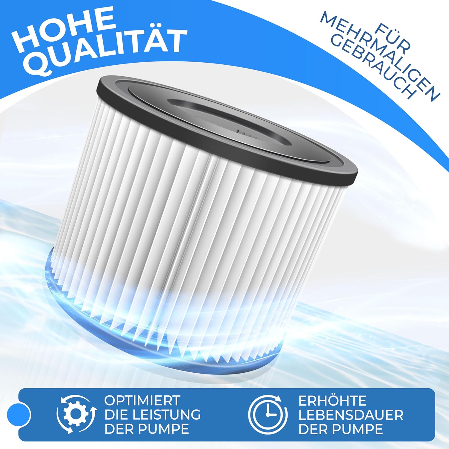 KESSER® Filter voor Whirlpool 7 x filterpatronen, vervanging SPA-filter, maat VI-cartridges, waterfilter, zwembadfilter, compatibel met Lay-z-Spa Intex vervangt de originele cartridge