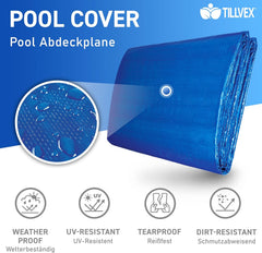 Zwembad Afdekzeil - Rond - Solarzeil - 366 cm - Blauw - Tillvex®