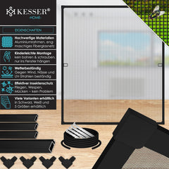 KESSER® Kesser Raamhor - 100x120cm - Vliegenhor - Antraciet