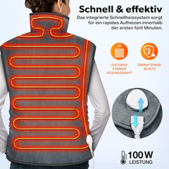 Elektrisch Warmtekussen voor Rug, Schouders en Nek - Heating Pad - Verwarmingskussen - Grijs - Sinnlein®