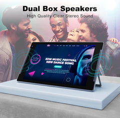 Android 12 Tablet 10 inch tablet met houder 64 GB ROM + 512 GB MicroSD, IPS Full-HD touchscreen, 8 MP + 2 MP camera | 5G Wi-Fi| Bluetooth 5.0| 6000mAh | 2 luidsprekers