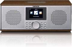 Lenco DIR-170WA DIR-170 Internet tafelradio DAB+, FM AUX, Bluetooth, USB, internetradio walnoot, 2 x 10 Watt RMS hout