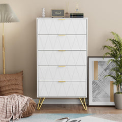 Commode - Dressoir - Ladekast - 60x34x110 cm - Wit - UEV
