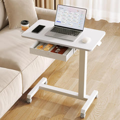 Laptoptafel - Bijzettafel - Verstelbaar - Wit - Rolanstar