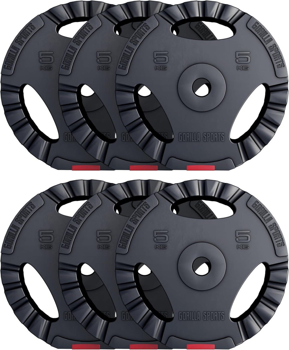 Halterschijven - Halter gewichten - 30 mm - 6x5 kg - Gietijzer - Gorilla Sports®