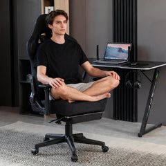 Ergonomische Bureaustoel - Office Chair - Gamestoel - Volwassenen - Zwart - Symino - DMP-01