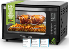 Vrijstaande oven - Hetelucht oven - 45 Liter - 2000W - Zwart - Stilstern