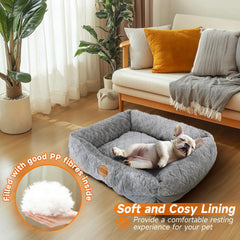 Hondenmand - Hondenkussen - Hondenbed - 70x60 cm - Grijs - Nobleza