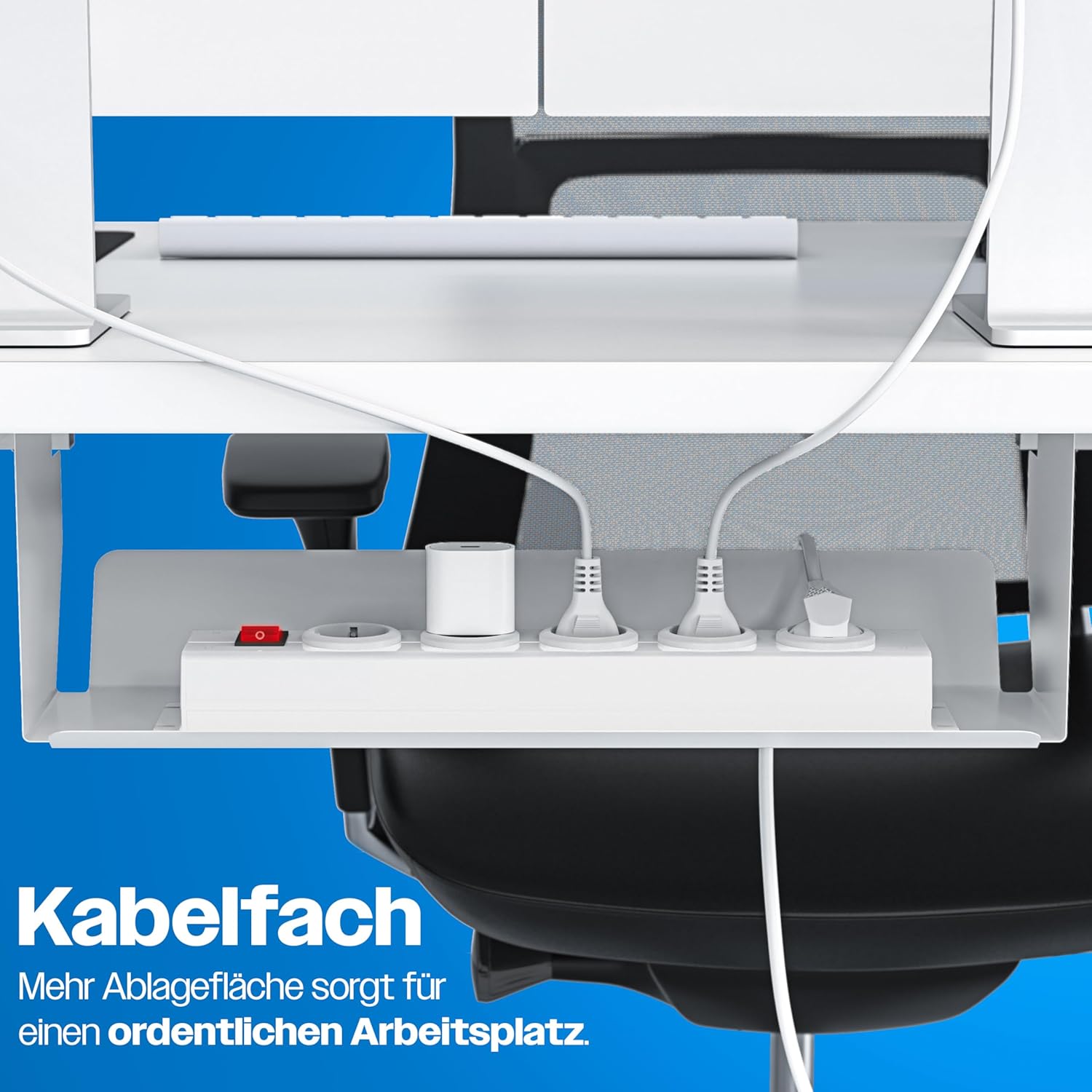 KESSER® In hoogte verstelbaar bureau elektrisch 120 cm x 60 cm | Ergonomisch sta-zit-bureau | 3-functie-geheugenbesturing | Incl. 360° wielen & USB-oplaadpoort computertafel voor thuiskantoor
