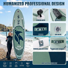 FunWater Stand Up Paddling Board 320 cm- SUP voor 2 personen/gezinnen, met complete accessoires, dubbellaags pvc, beginnersvriendelijk, opblaasbaar paddleboard voor volwassenen en beginners