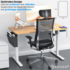 KESSER® Elektrisch bureau - Verstelbaar - 140x70cm - Computertafel