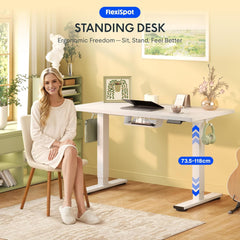 Zit sta bureau - Elektrisch - Verstelbaar - 100 x 60 cm - Q1EW - FLEXISPOT