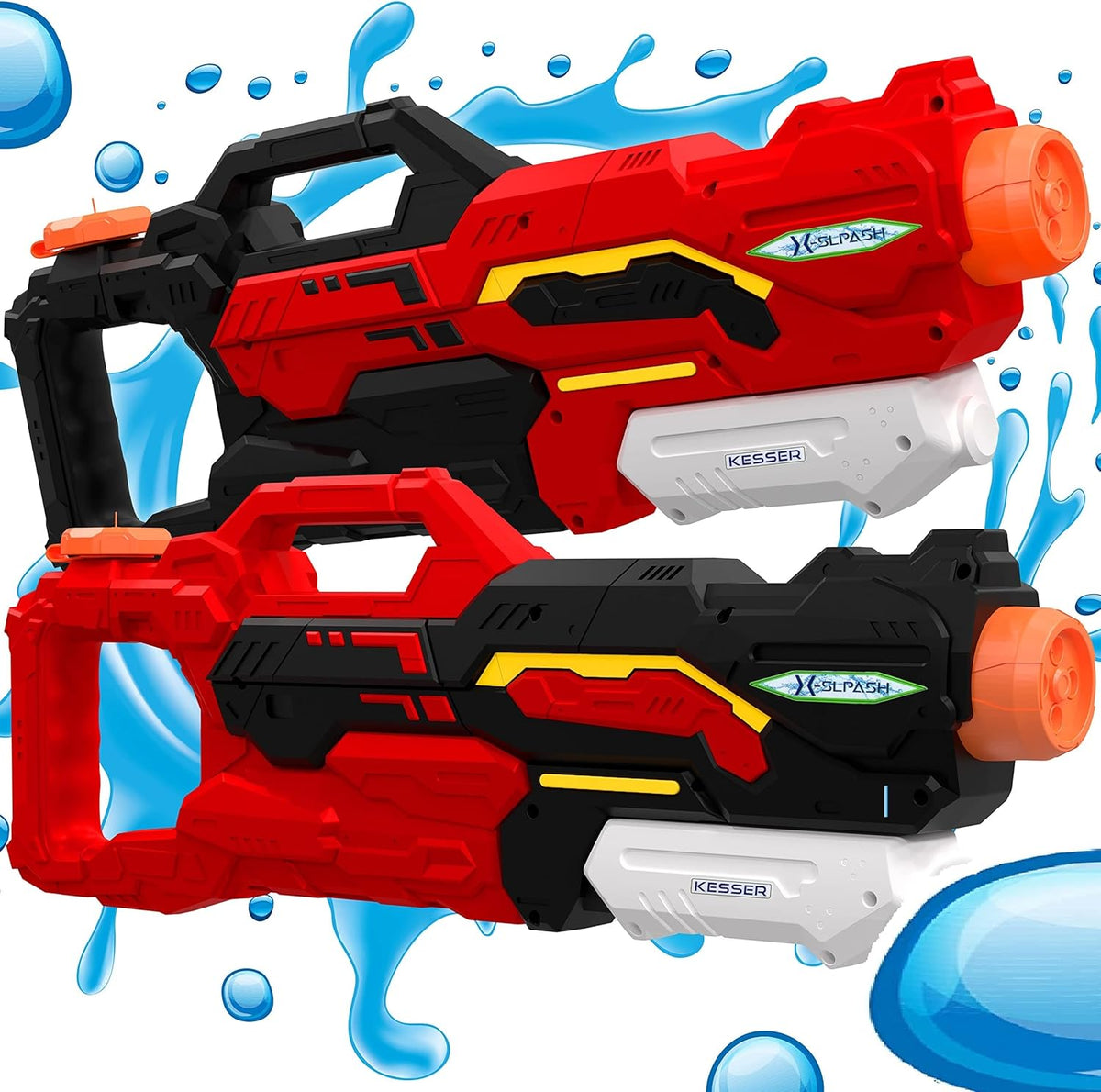 KESSER® Waterpistool - Set van 2 - Bereik 10-11 meter - Rood