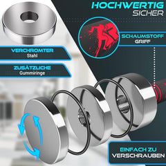 Dumbells set - Gewichten set - Halterset - Gietijzer - 2x5 kg - Zilver - RE:SPORT