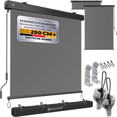 KESSER® Klemluifel - Balkonluifel - Zonwering - 160x250cm - Grijs