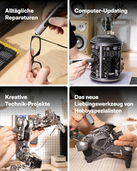 HOTO SNAPBLOQ™ S-A01 Mini-elektrische schroevendraaierset, magnetische precisieschroevendraaierset, 3 versnellingen, geschikt voor nauwkeurige reparaties van mobiele telefoon, laptops, brillen en