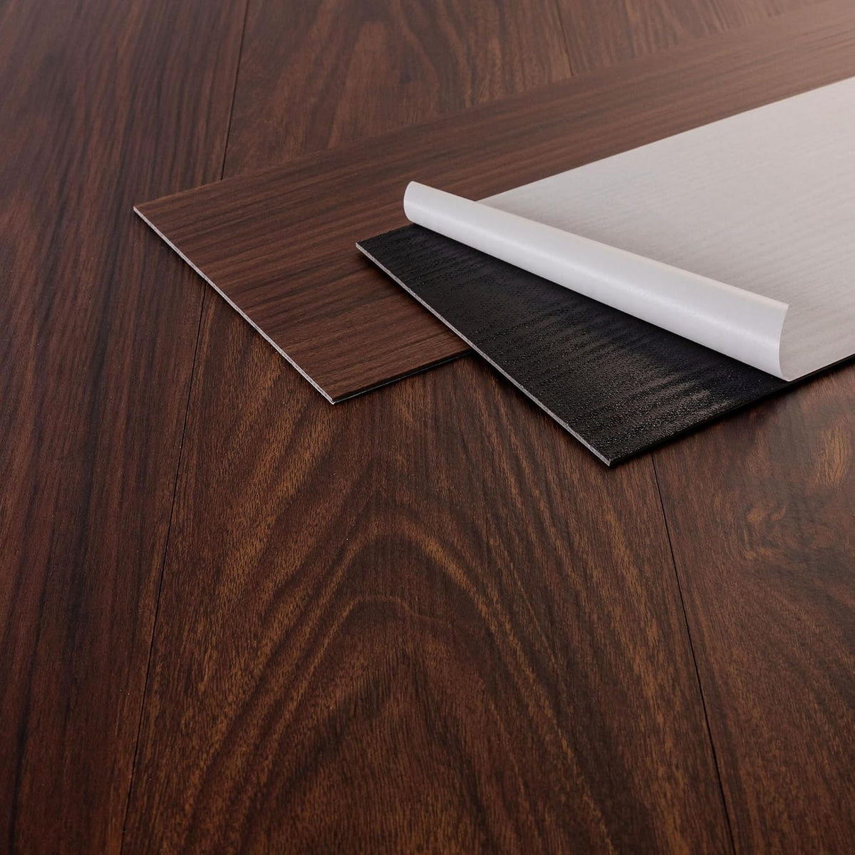 Laminaat - PVC vloeren - 91,5x15,3 cm - 2,23 m²/16 planken - Donkerbruin - ML-Design