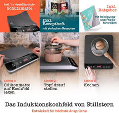 Inductie Kookplaat vrijstaand - Elektrische kookplaat - 2100W - Zwart - Stillstern