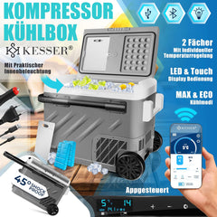 Compressor Koelbox elektrisch - Coolbox - Frigobox - 51L - Grijs