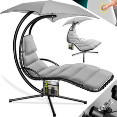 Kesser® Hangstoel - Ligstoel - Ligbed - 200x194x100cm - Grijs