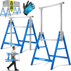 MASKO® Schraag - Telescopisch Werkbok - Hoogte verstelbaar - Blauw