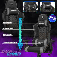 KESSER® Gamingstoel - Bureaustoel - Draaibaar - Zwart
