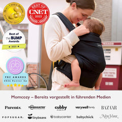 Draagzak - Baby carrier - Babydrager - 3,2-20 kg - Zwart - Momcozy