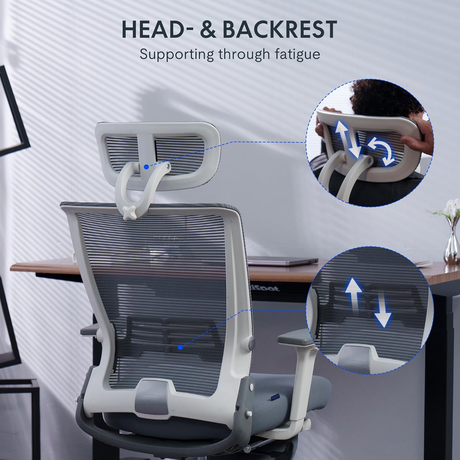 Ergonomische Bureaustoel -  Office Chair - Gamestoel - Volwassenen - Grijs - FLEXISPOT
