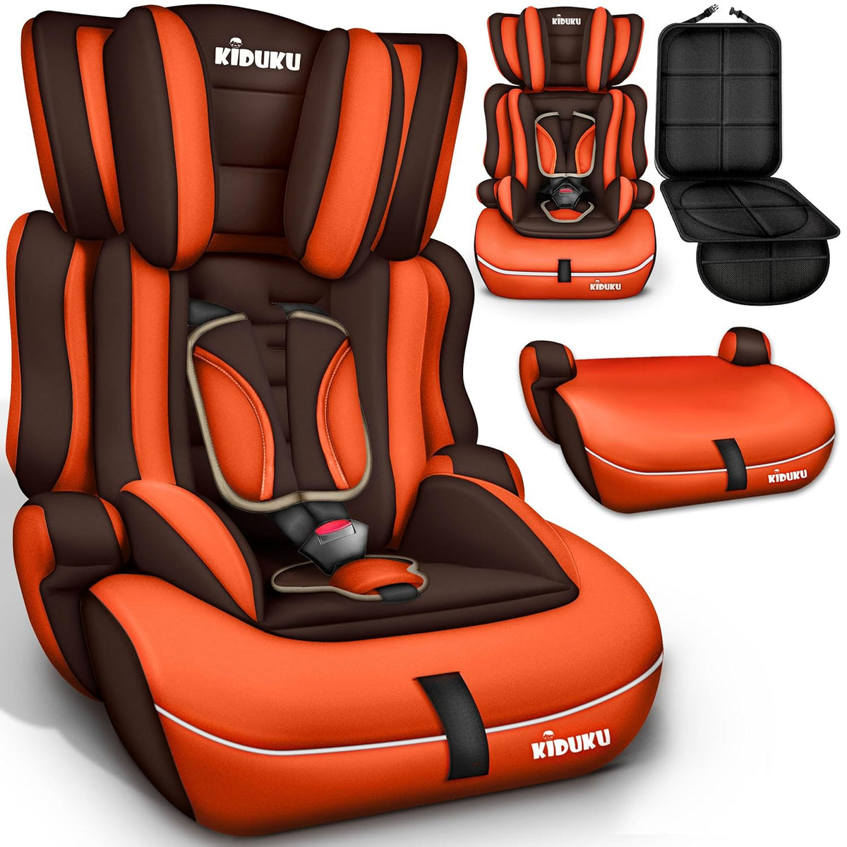 Autostoel - Autostoeltje - 9-36 kg - 1-12 jaar - Oranje - KIDUKU®