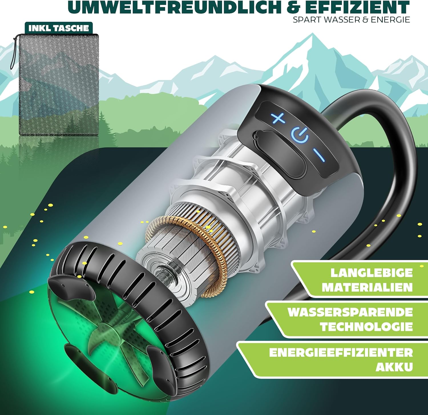 KESSER® Campingdouche - Tuindouche - Mobiele douche - Grijs