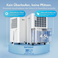 Luchtontvochtiger - Dehumidifier - Slaapkamer & Badkamer - Wit - VonHaus