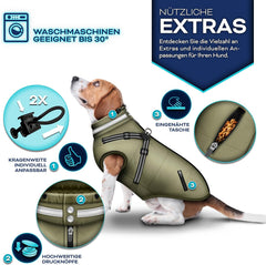 Hondenjas - Hondentrui - Winter - XL - Groen - TRESKO®