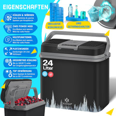 Koelbox Elektrisch – 12V en 230 volt - Coolbox - Frigobox - 24L – Grijs
