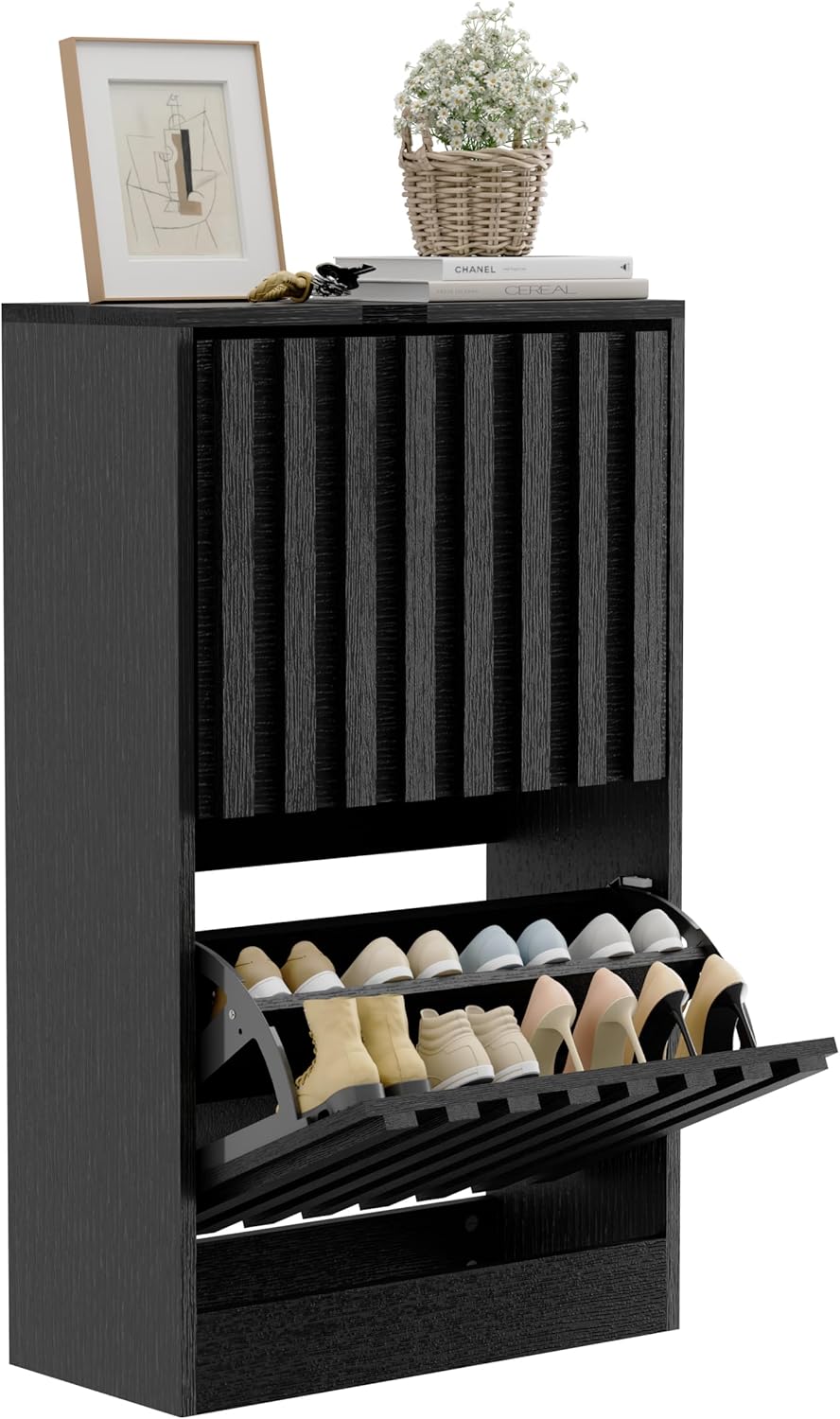 Schoenenkast - Schoenenrek - 52x24x86,5 cm - Zwart - UEV