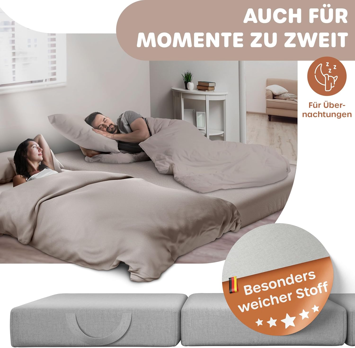 KESSER® Opvouwbaar matras - 75x200cm - Logeerbed - Grijs