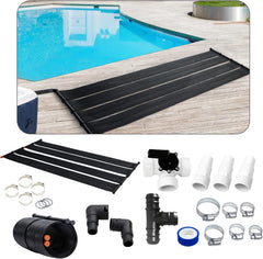 Zwembad verwarming - Solar mat - Set van 2 - 300x66 cm - Zwart - Arebos