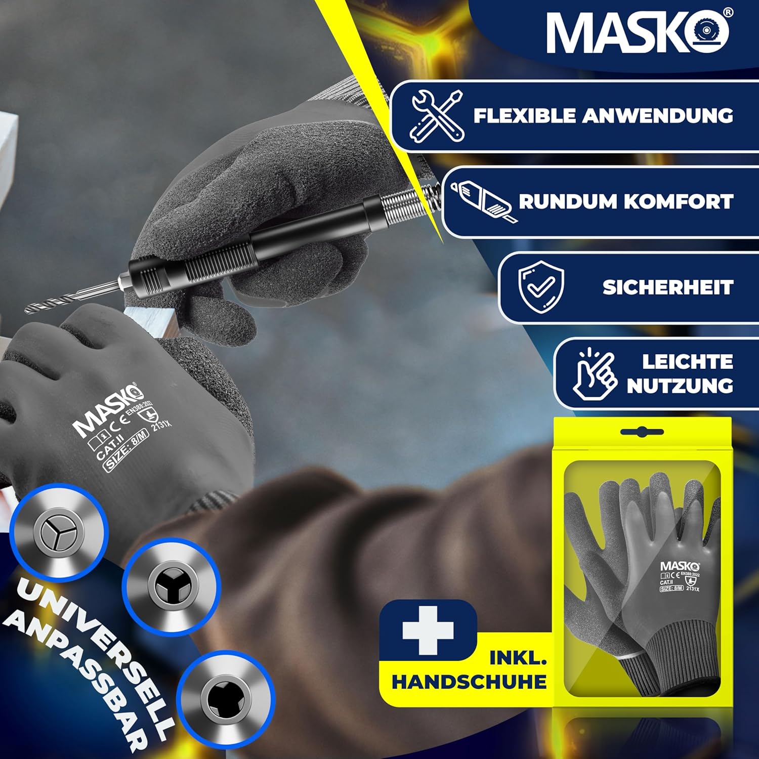 MASKO® Multitool - Roterend - 141-delige accessoireset - Blauw