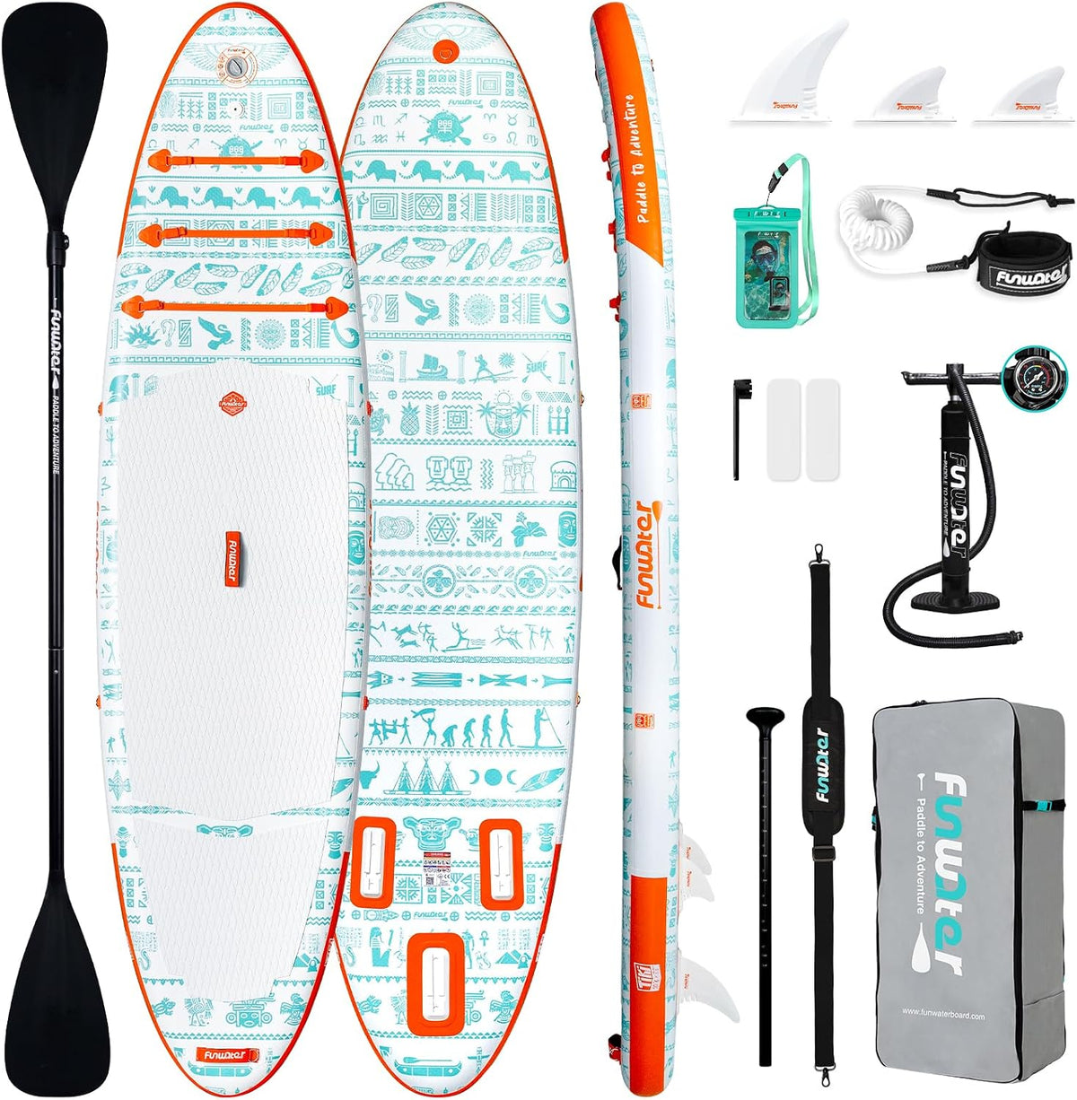 FunWater opblaasbaar stand-up paddleboard, Innovation Tiki 10'6" SUP-board
